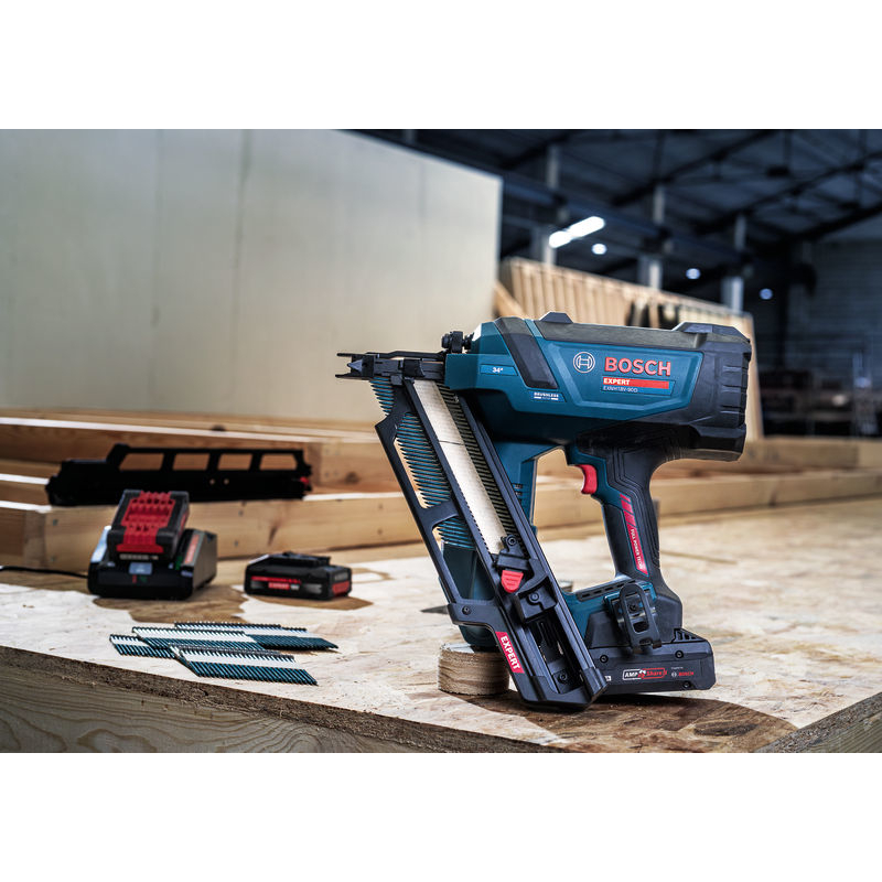 Bosch Expert - Akumulatorski pištolj za eksere EXPERT EXNH18V-90D sa baterijama 18V 8Ah i punjačem - EXNH18V-90D + EXBA18V-80 + EXA